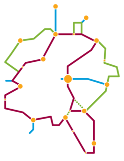 Etappenkarte ohne Beschriftung
